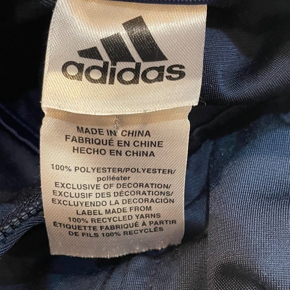 Boys Navy Blue Adidas Track Jacket - Picture 6 of 7